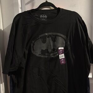 Batman Black Short Sleeve Tee with Subtle Logo